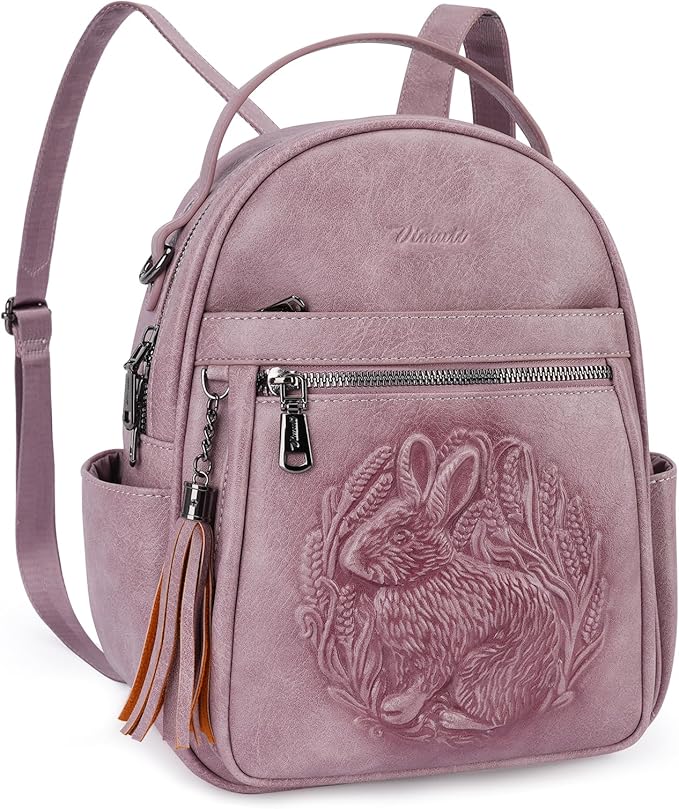 Mini Backpack Purse for Women, Embossed Leather Small Backpack Fashion Travel by BestSeller