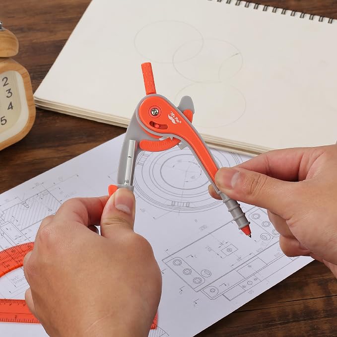 Mr. Pen- Geometry Compass and Protractor Set, 6 Inch Compass, 6 Inch Protractor - Image 7