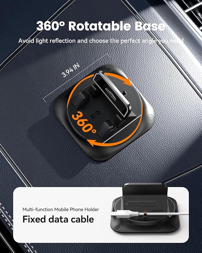 360 Degree Rotation Dashboard Phone Holder - Image 5