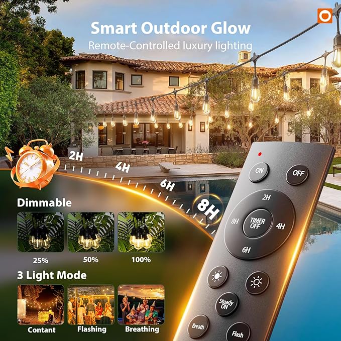 addlon 50FT Outdoor String Lights LED - Image 2
