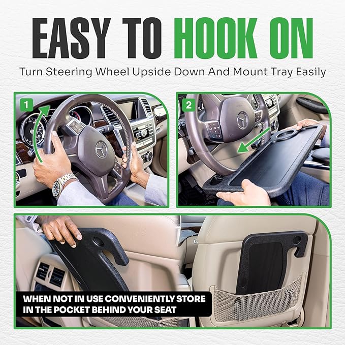 lebogner Steering Wheel Tray, Car Food Trays - Image 4