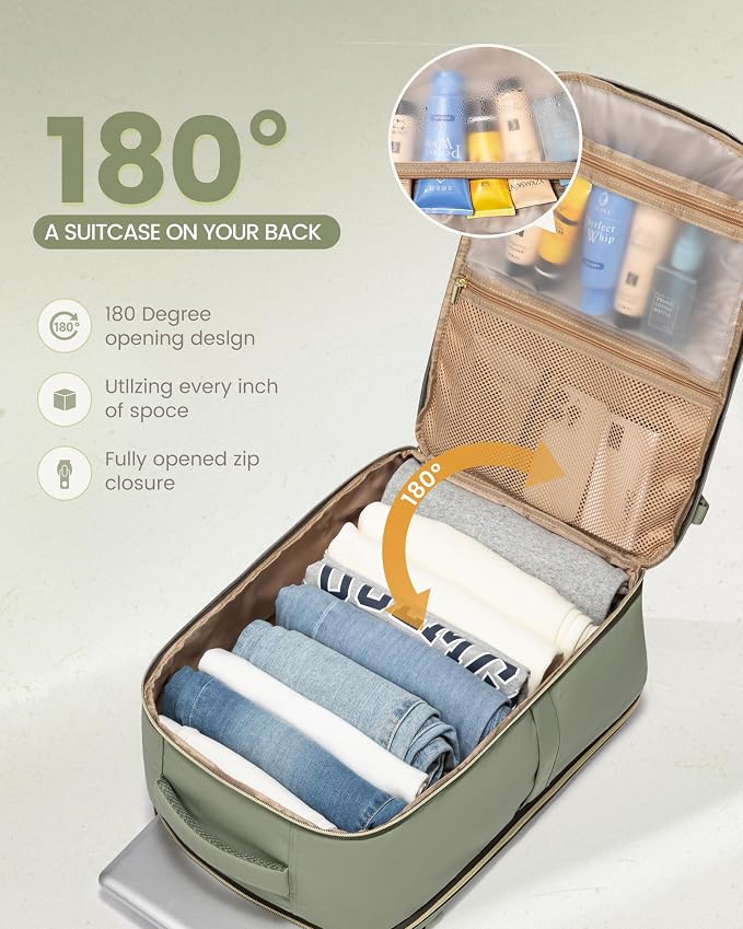 LOVEVOOK Travel Backpack Carry on Flight Approved 50L, Waterproof TSA Travel - Image 3