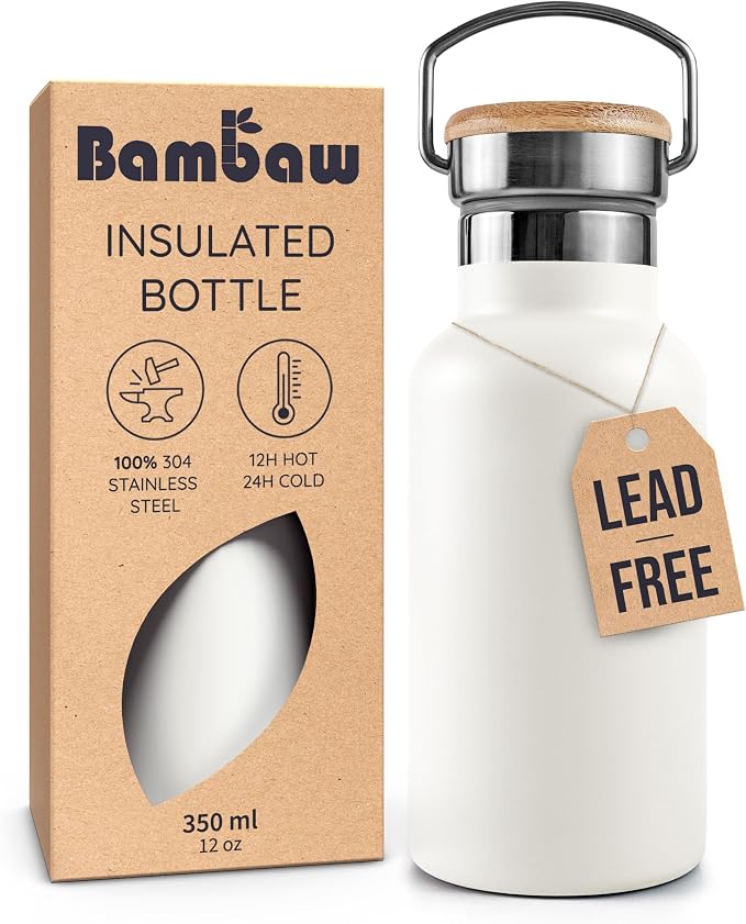 Bambaw 12 oz Water Bottle Stainless Steel by Bambaw