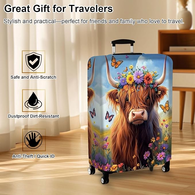 Luggage Cover Protector for 22-24 Inch Suitcases, TSA Approved Elastic Travel - Image 7