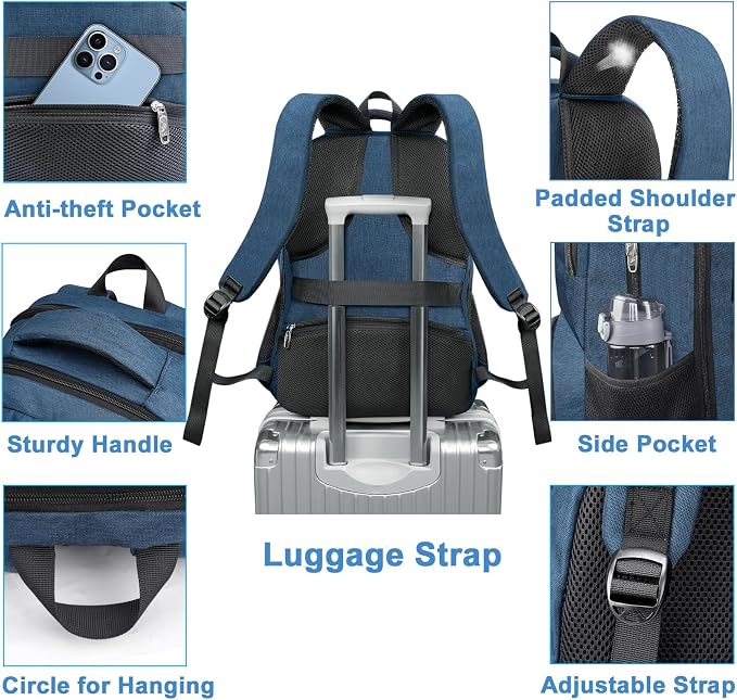 MATEIN Lunch Backpack for Men, 17 Inch Travel Laptop Backpack - Image 5