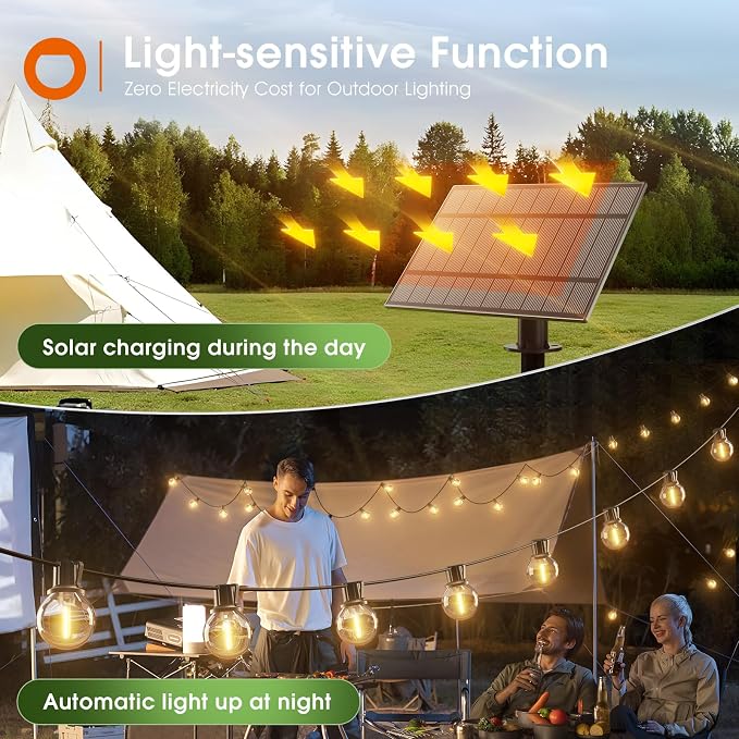 addlon 56FT Solar String Lights Outdoor - Image 4