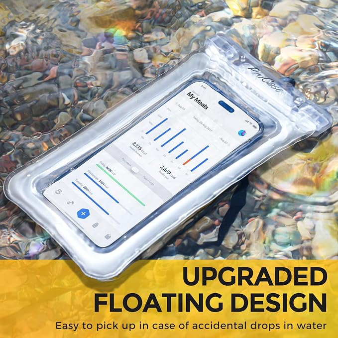 ProCase 2 Pack Floating Waterproof Phone Pouch IPX8, Universal Dry Bag Fits - Image 2