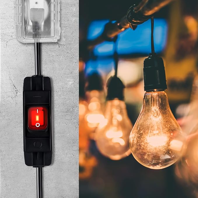 Extension Cord with Switch On/Off Waterproof Switch 35Ft No Plugging and - Image 6