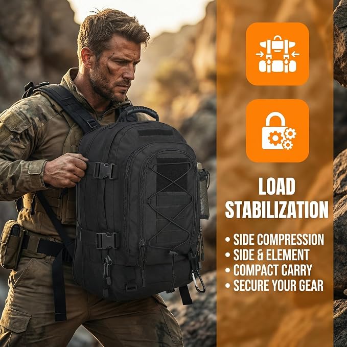Large Military Bug Out Bag 3 Day Pack Expandable Backpack Army Daypack - Image 6