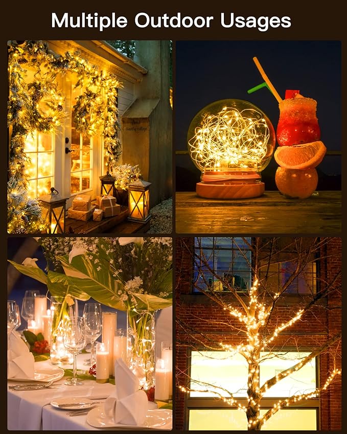 Solar String Lights Outdoor Waterproof, 4 Packs Total 132 Ft 400 LED Solar - Image 5