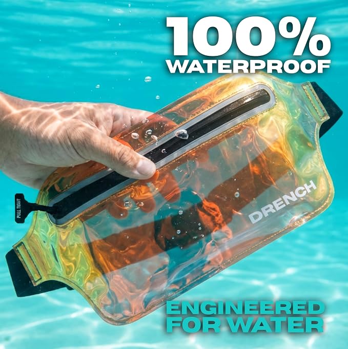Drench Waterproof Fanny Pack Chrome Iridescent Submersible Dry Bag Waist Pouch - Image 3
