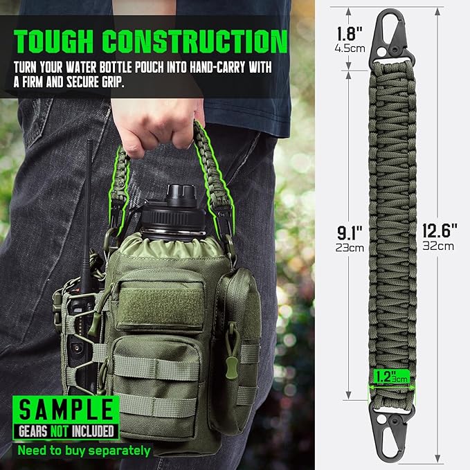 Tactical Paracord Handle，9-core Weaving Paracord Strap - Image 2