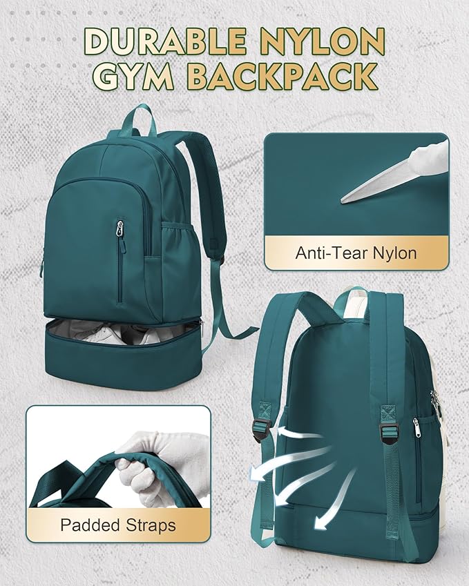 Gym Backpack for Women Men, Lightweight Gym Bag - Image 2