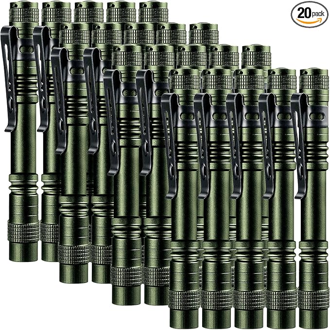 Beieverluck 20 Pack Pen Light Flashlight Mini Small Flashlight by Beieverluck