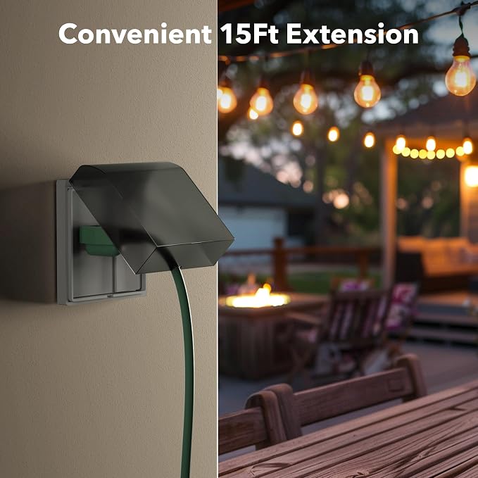 BN-LINK 2-Pack 15Ft Outdoor Extension Cord - Image 6