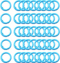 Carabiner Clip 48Pcs Turquoise Metal Key Ring Clip Circle Keychain Rings Bulk by KJMLDIY