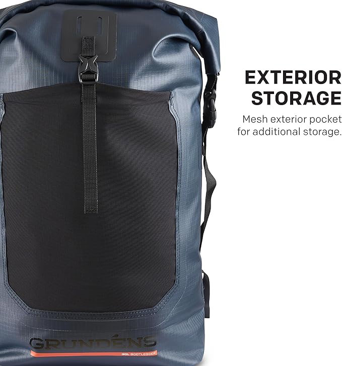 Grundéns Bootlegger Roll Top Backpack, Waterproof, Dark Navy - Image 5