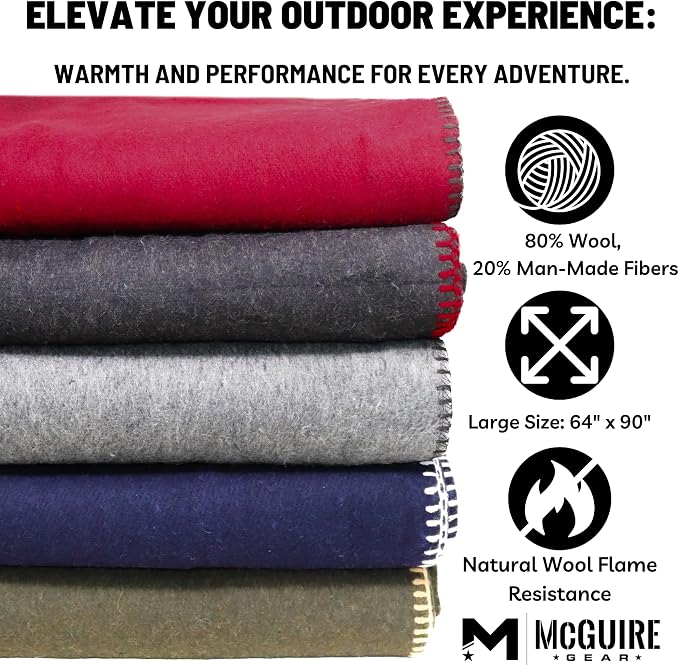 M MCGUIRE GEAR Heavy Duty Wool Blanket, and First Aid Use – Mil-Spec, Fire - Image 6