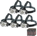 EverBrite 5-Pack LED Headlamp, 4 Lighting Modes, Pivoting Head by EverBrite
