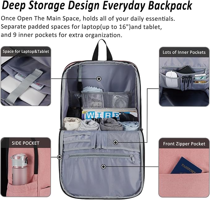 MAXTOP Deep Storage Laptop Backpack Business Anti-theft Backpacks College - Image 2