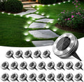 Peasur Mini Solar Ground Lights, 24 Pack Flat Solar Disc Lights Outdoor by Peasur