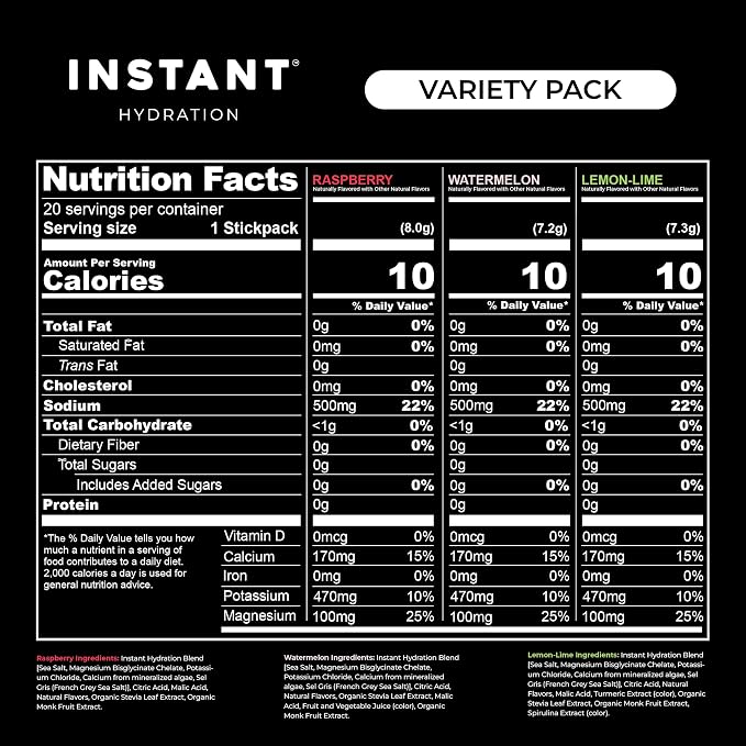 Instant Hydration Sugar Free Electrolytes Powder Packets Variety Pack - Image 5