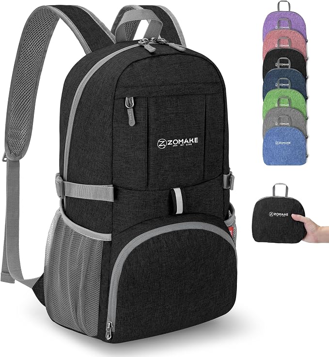 ZOMAKE Ultra Lightweight Packable Backpack 25L, Small Foldable Backpacks Hiking by ZOMAKE