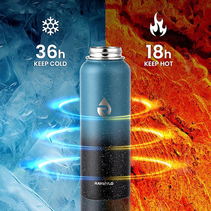 RAYMYLO Insulated Water Bottle 40 oz, Triple Wall Vacuum Stainless Steel - Image 3