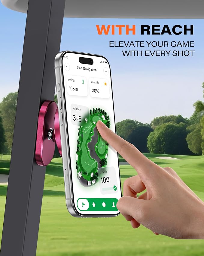 A2C Alloy Magnetic Golf Cart Phone Holder - Image 2