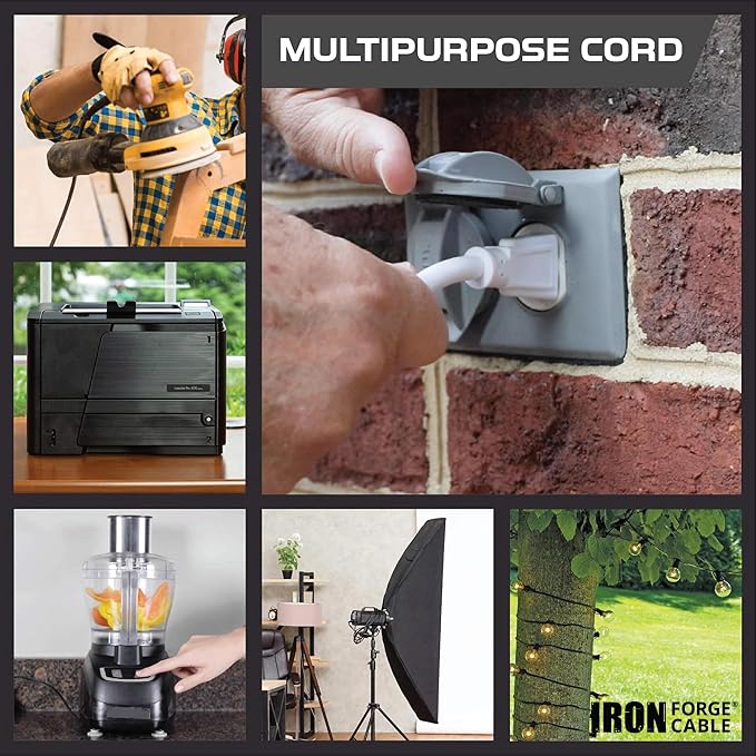 Iron Forge Cable 2 Pack Weatherproof 20 Ft Outdoor Extension Cord - Image 8