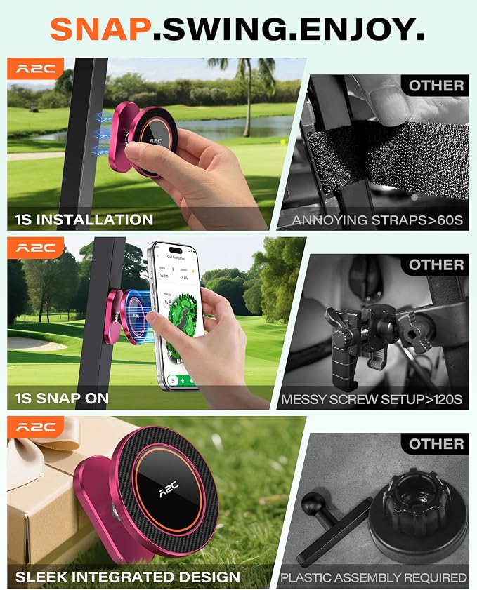 A2C Alloy Magnetic Golf Cart Phone Holder - Image 3