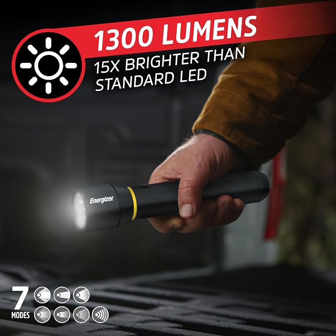 Energizer LED Flashlight Vision PRO, Ultra Bright 1000+ Lumens, IPX4 Water - Image 2