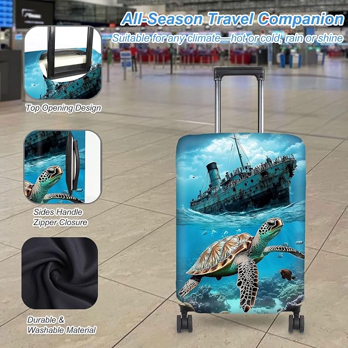 Luggage Cover Protector for 26-28 Inch Suitcases, TSA Approved Elastic Travel - Image 3