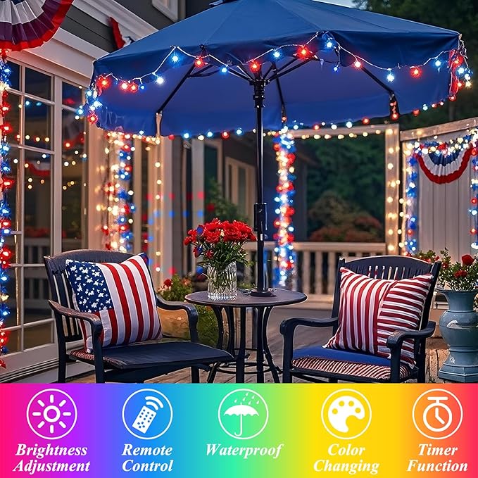 LitHome Color Changing Christmas String Lights Connectable, 35 Colors 66Ft 200 - Image 2