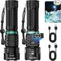RECHOO Rechargeable Flashlights High Lumens, 990000lm LED Flashlight by RECHOO