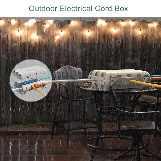 Outdoor Waterproof Electrical Box, Large Extension Cord Cover Plug Protector - Image 8