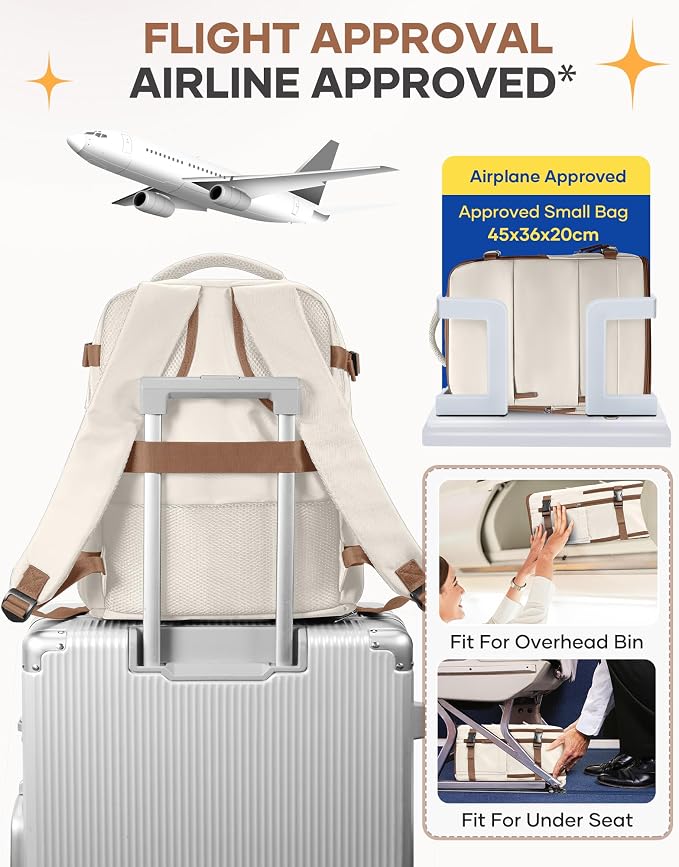 coofay Extra Large Travel Backpack Carry on Flight Approved Mochila De Viaje - Image 7