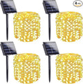 Extra-Long Solar String Lights for Outside, 4 Pack 400LED Solar Fairy Lights by SANJICHA