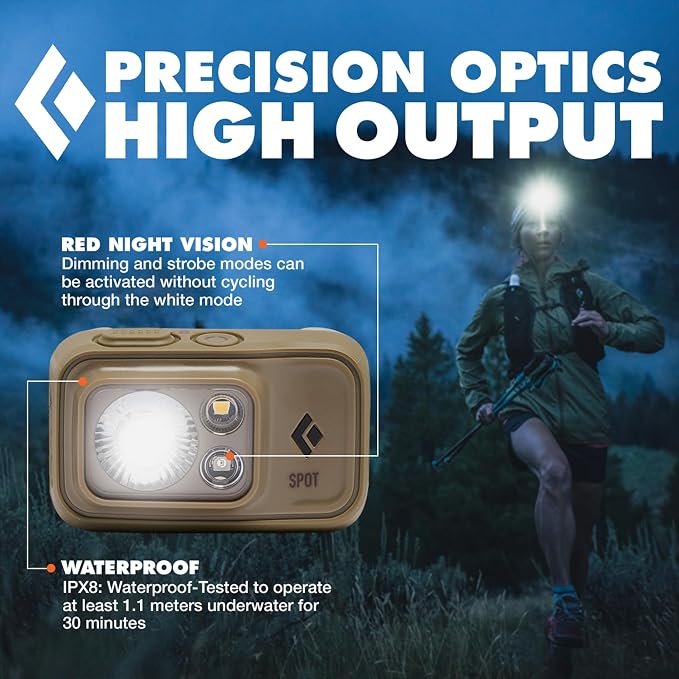 BLACK DIAMOND Spot 400 Headlamp | 400 Lumens Brightness, Dimmable | Waterproof - Image 4