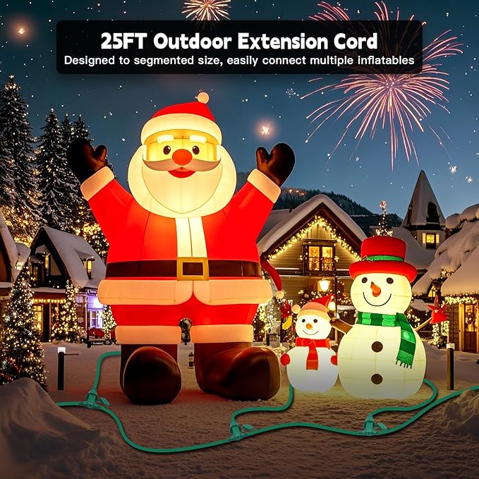 25FT Outdoor Extension Extension Cord - Image 7