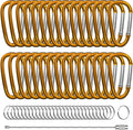 30PCS Aluminum Carabiner Clips by XIECHANEE