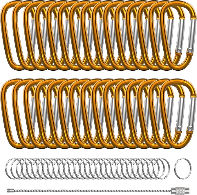 30PCS Aluminum Carabiner Clips by XIECHANEE