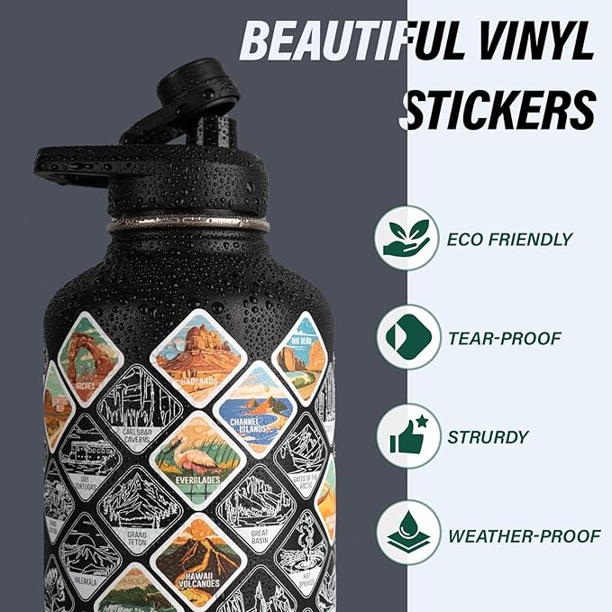 DYSANKY National Parks Water Bottle – 64 oz Insulated Stainless Steel Bottle - Image 4