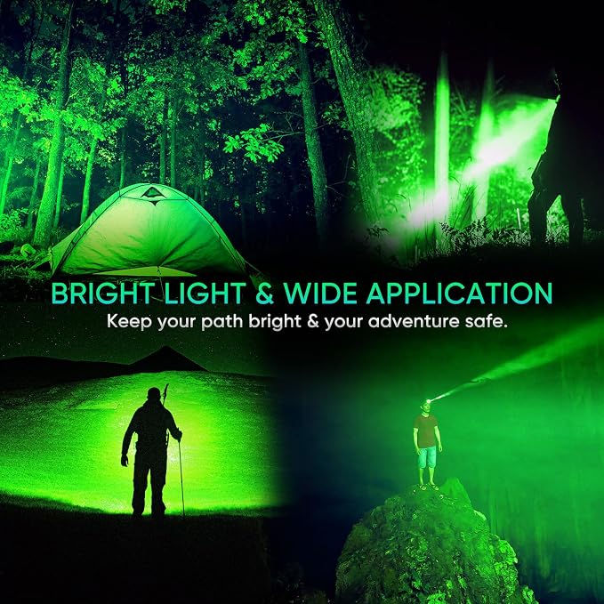 WINDFIRE Green Light Headlamp Rechargeable Green Light Headlight - Image 8