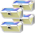 TECKNET 416 LED Solar Powered Outdoor Lights, 270° Angle & 3 Lighting Modes by Tecknet