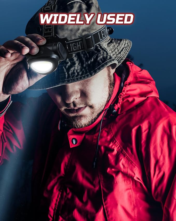 Lichamp Camping Headlamp Flashlight 8 Pack, Outdoor Super Bright COB Head Lamp - Image 7