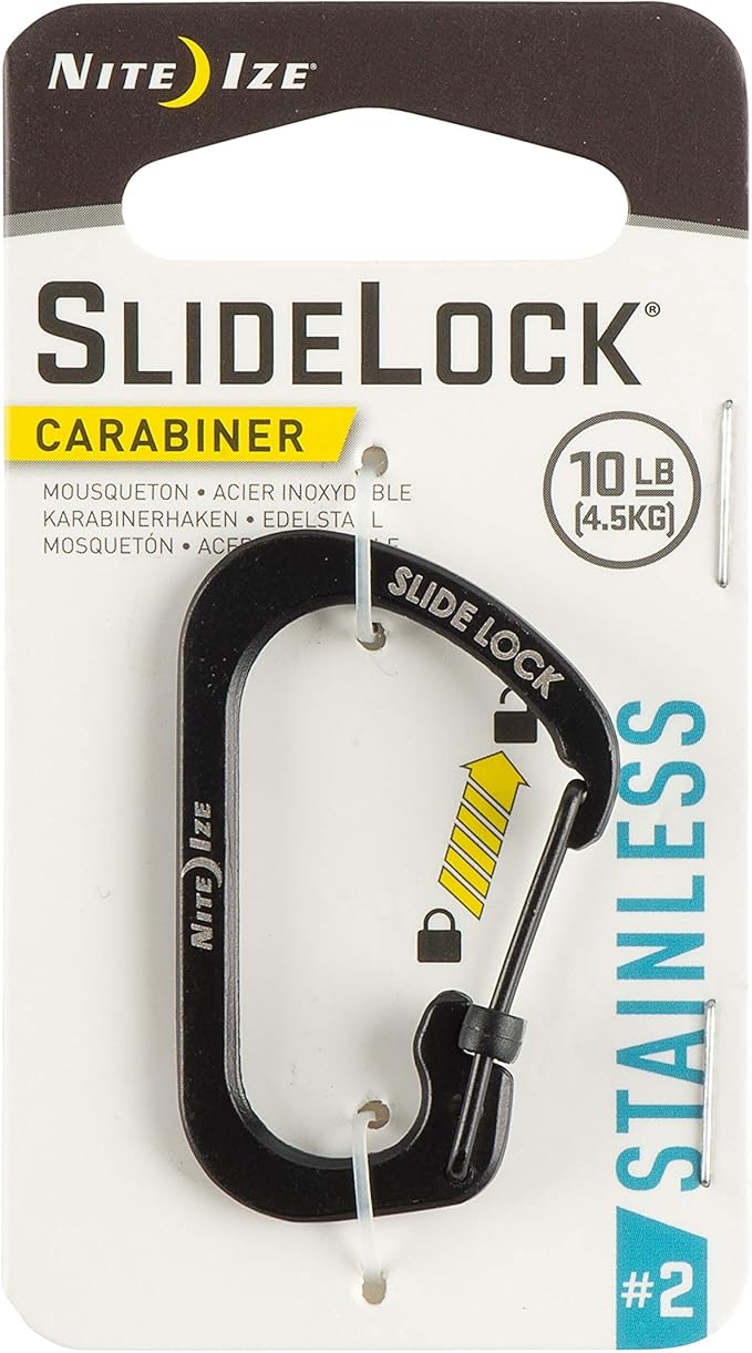 Locking Carabiner Clip, 1-3/32 in by Nite+Ize