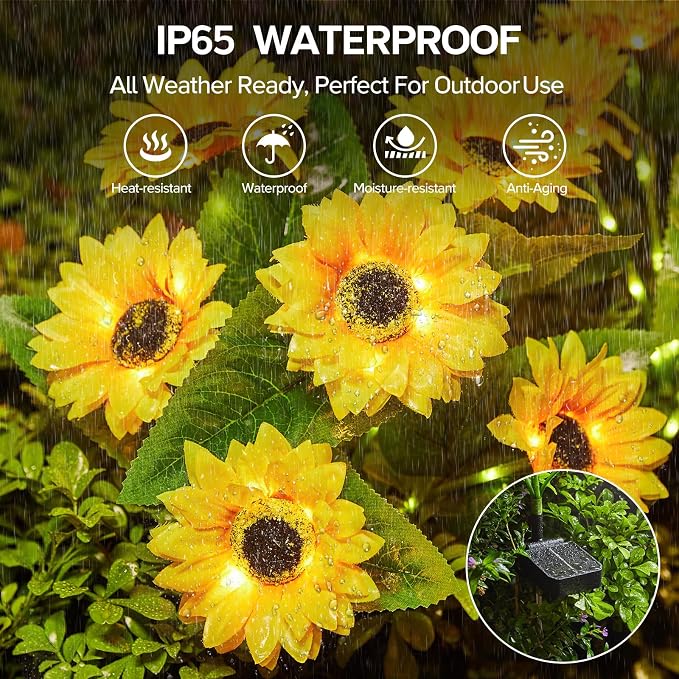 Solar Sunflower Lights Outdoor Waterproof - Image 5