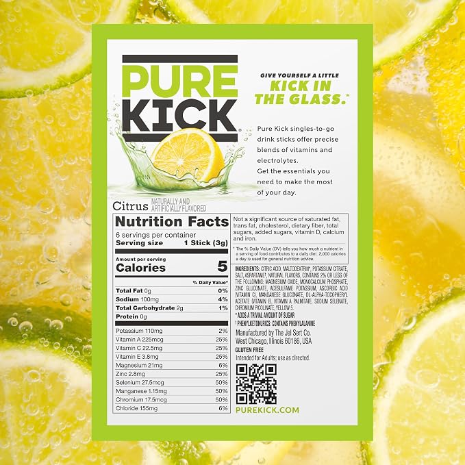 PURE KICK Hydration Singles To Go Drink Mix, Includes 12 Boxes - Image 2