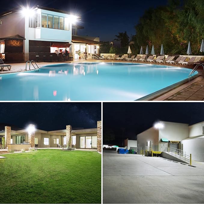Onforu 130W LED Security Light, 13000LM Outdoor Indoor Flood Light Switch - Image 7
